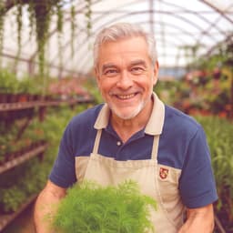 A proud farmer presents his fresh produce