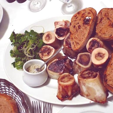 A plate of bone marrow showcasing a bone-to-tail philosophy